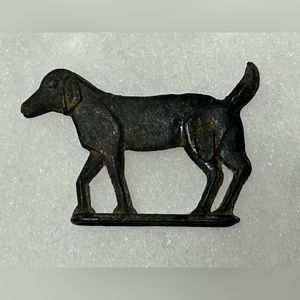 Vintage 2” Dog Figure, Unknown Metal